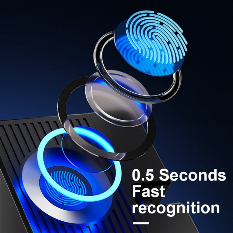 Lock Fingerprint Refrigerator Window Door Security Lock Childproof Pet - Black