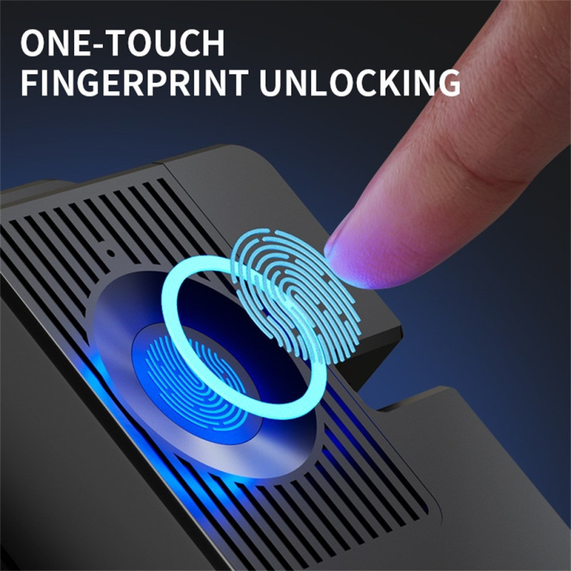 Lås Fingeravtrykk Kjøleskap Vindu Dør Sikkerhetslås Barnesikker Kjæledyr - Svart