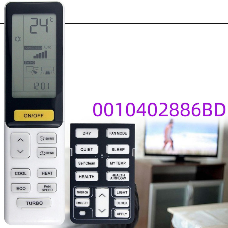 Remote Control Replacement for 0010402886BD for Haier Air Conditioner
