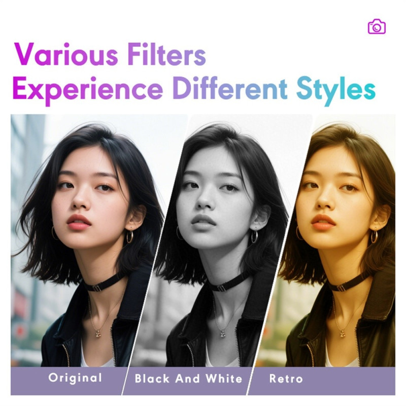 Kamera Tommelkamera Mini Video Fotoopptak Halskjedekamera med 32 GB Minnekort