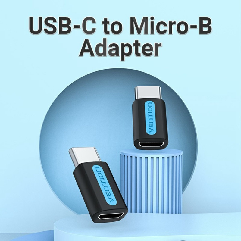 VENTION USB 2.0 USB-C Male to Micro-B Female Adapter Mini OTG Converter