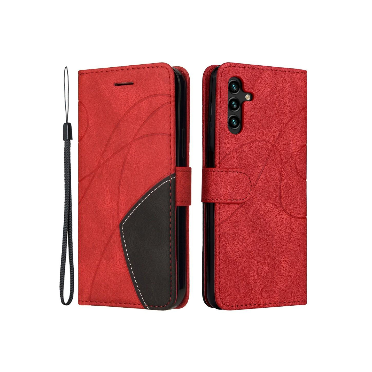 Samsung Galaxy A34 5G KT Series - 1 lompakkopuhelinkotelolle - punainen/musta