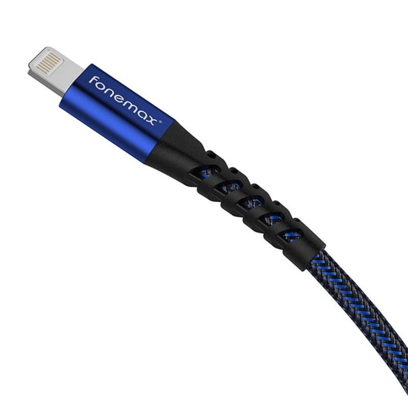 FONEMAX MFi-sertifisert 2m USB til Lightning-datakabel 3A hurtiglading