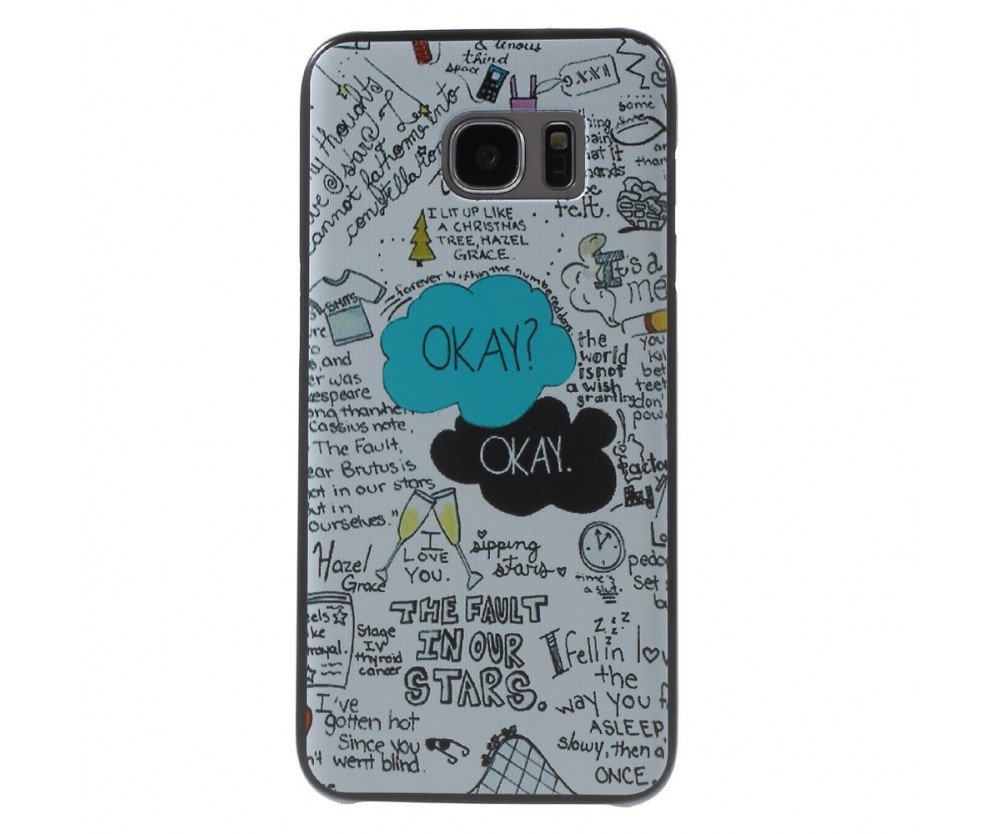 Samsung Galaxy S7 Edge Frosted Skal Cartoon Graffiti Pattern