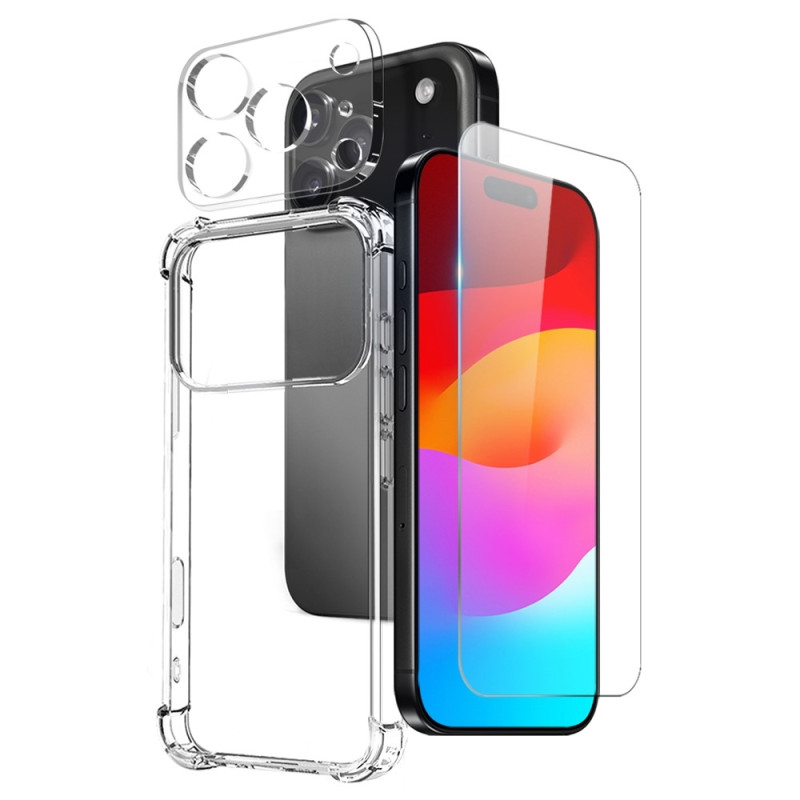 NORTHJO for iPhone 17 Pro Max TPU-deksel + Herdet glassfilm + Kameralinsebeskytter
