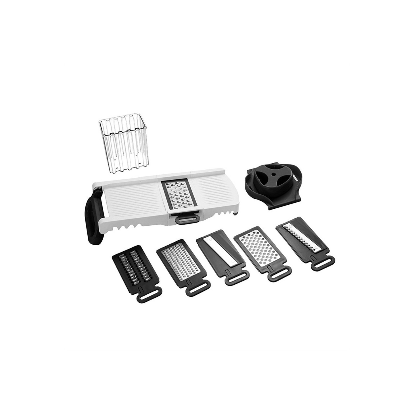 6-in-1 Mandoline Slicer Ruostumattomasta Terästä Raastin Vihannesleikkuri Hedelmäkeittiö Työkalu