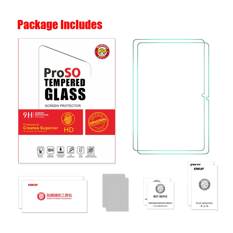 For Xiaomi Redmi Pad 2 Pro screen protector 2 pcs ENKAY 0.33 mm tempered glass