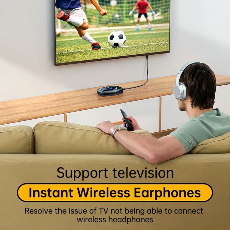 Bluetooth 5.4 Audio Receiver/Transmitter 2-in-1 Adapter for Wireless Audio Streaming