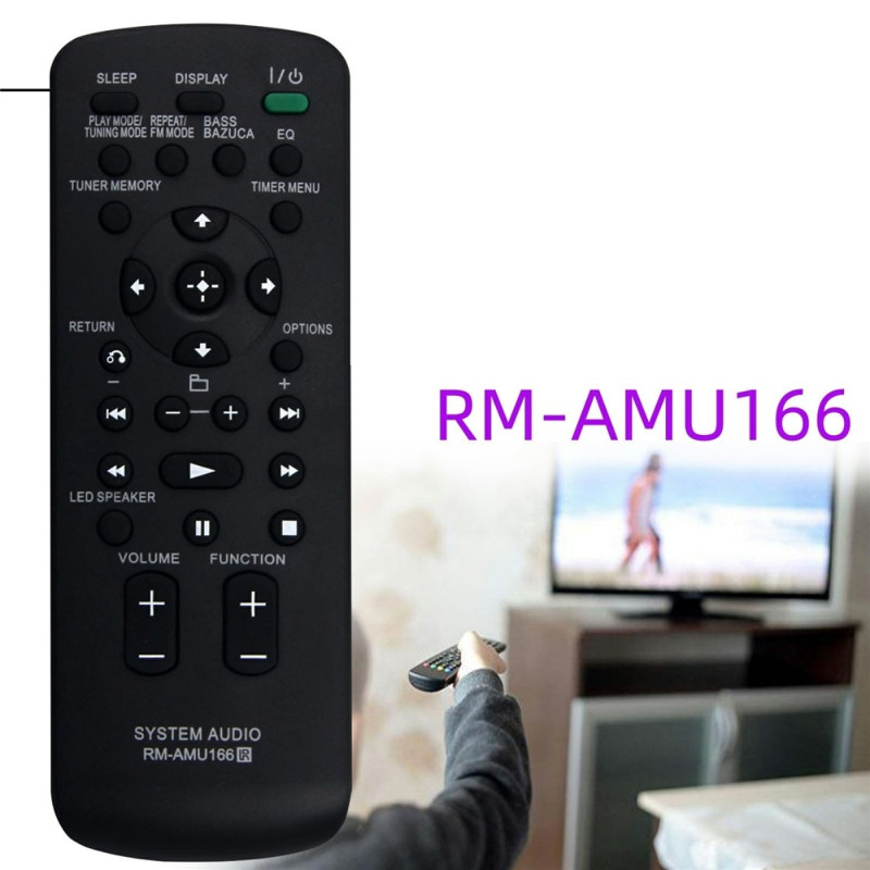 Fjernkontroll utskiftning for RM-AMU166 for Sony høyttalere