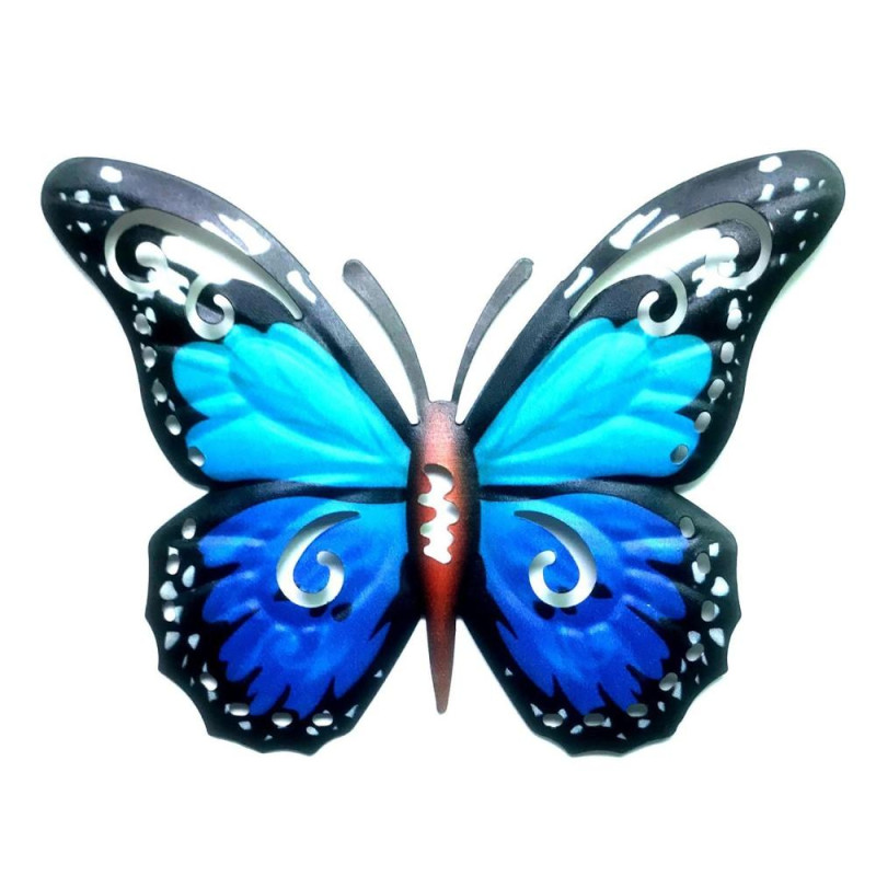 Art 3D Butterfly Vegghengende dekor Hagepynt til hjemmet - Blå