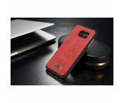 CASEME Samsung Galaxy S7 Edge Retro läder plånboksfodral Röd