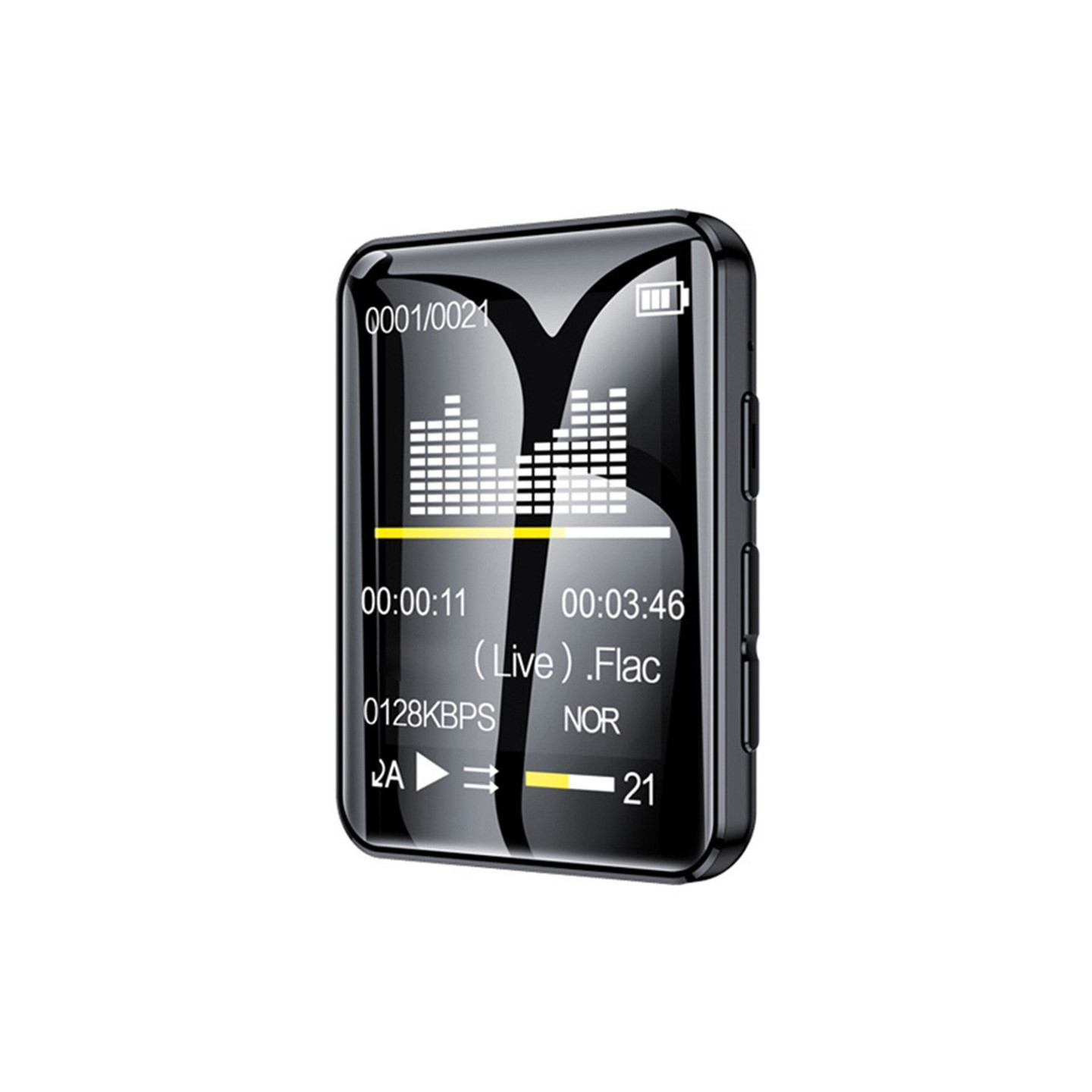 MROBO A7 MP4-spiller 2,0 tommers TFT-fargeskjerm bærbar musikkspiller, 16 GB minne