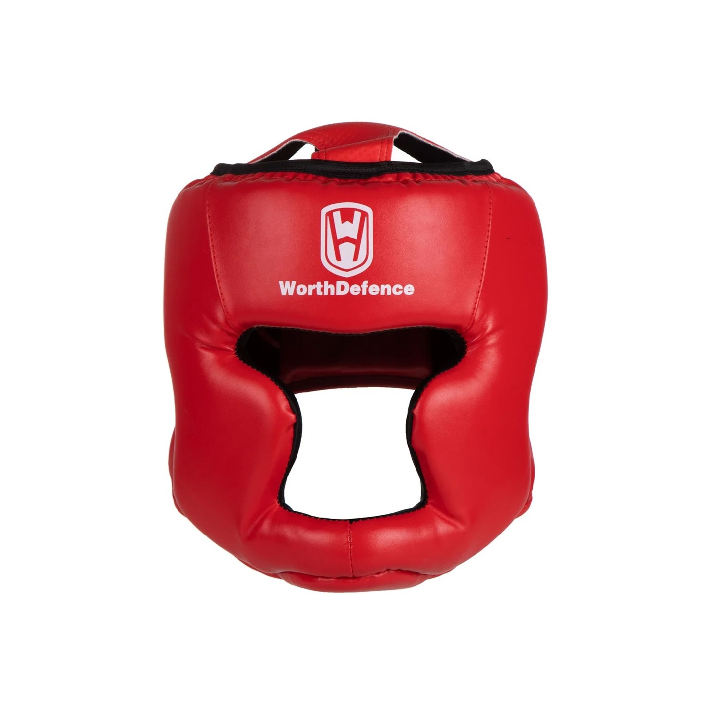 WOSWEIR Boxing Head Guard Face Shield Training Sparring Safety - Red Large