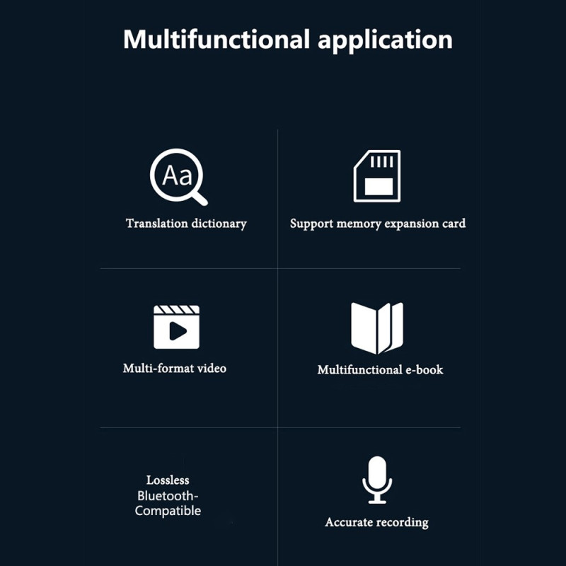 MROBO A7 MP4-spiller 2,0 tommers TFT-fargeskjerm bærbar musikkspiller, 16 GB minne