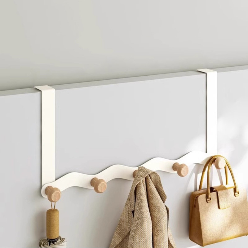 Bøjle vægmonteret 5 kroge holder opbevaring soveværelse entré bøjle