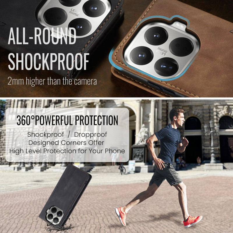 CASEME Retro Lompakkokotelo Xiaomi 15T Pro