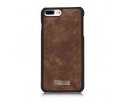 CASEME iPhone 7/8 Plus Retro Split läder plånboksfodral - Brun