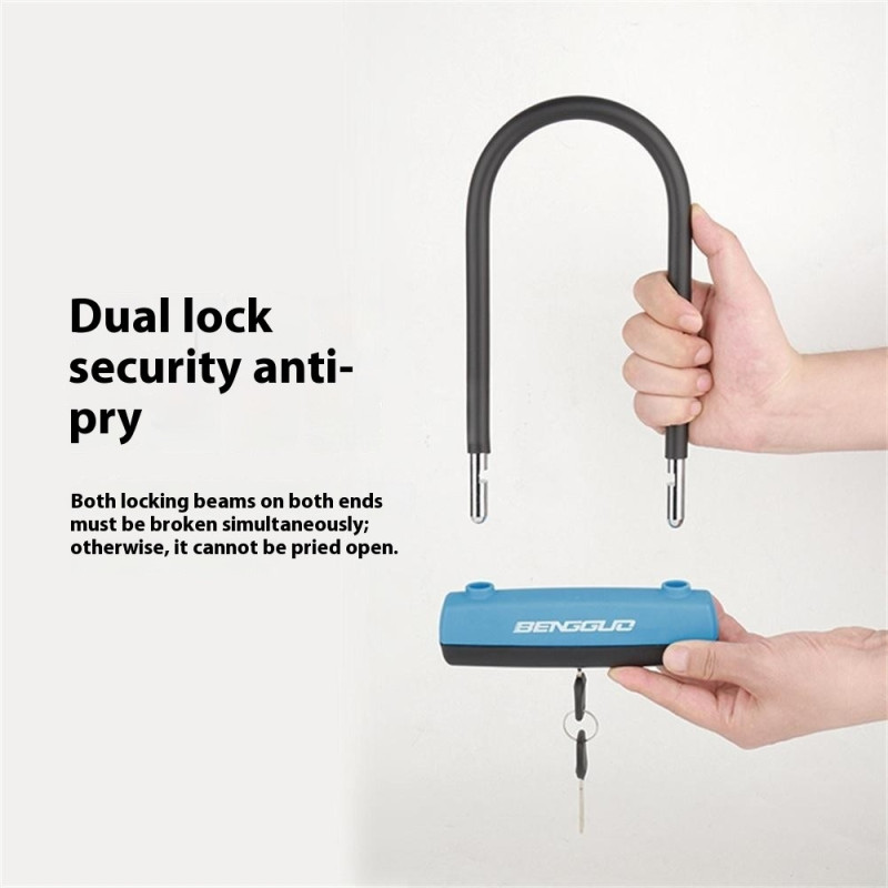 BENGGUO polkupyörä moottoripyörä sähköpyörä U-muotoinen lukko varkaudenesto raskas teräslukko