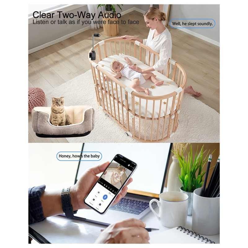 W7 Smart Surveillance Camera 4K 1080P Night Vision Two-Way Audio WiFi Camera