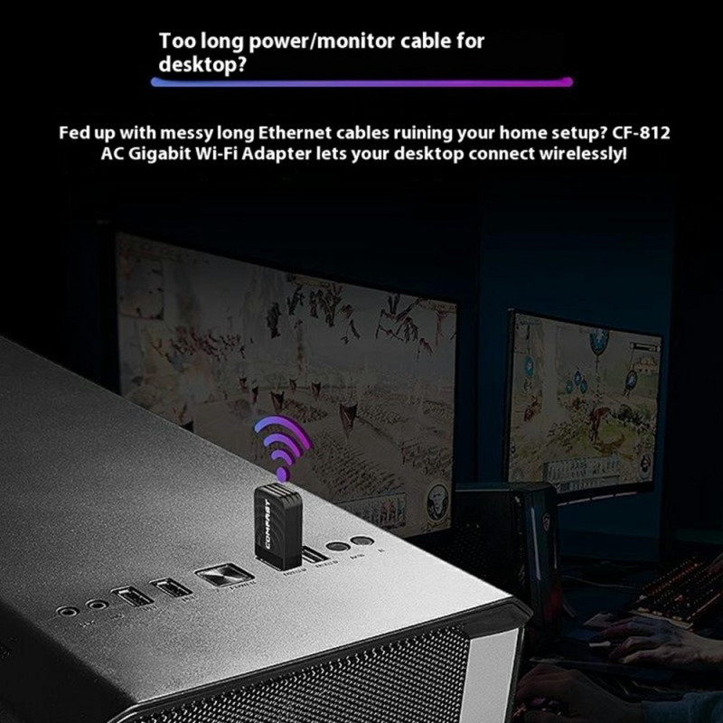 COMFAST Dual Band Gigabit WiFi Adapter 1300 Mbps USB 3.0 Wireless Network Card