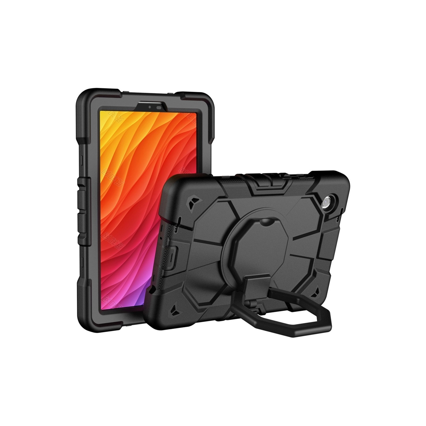 Til Samsung Galaxy Tab A11 Etui PC+Silikone Tablet Cover Black