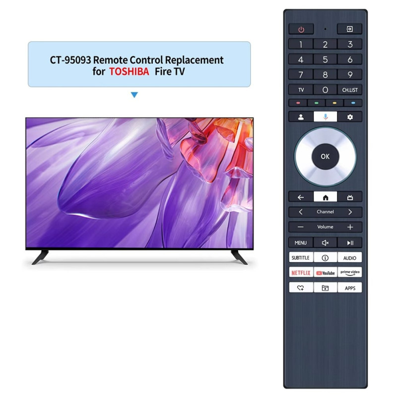 TV-fjernkontroll erstatning for CT-95093 for Toshiba TV