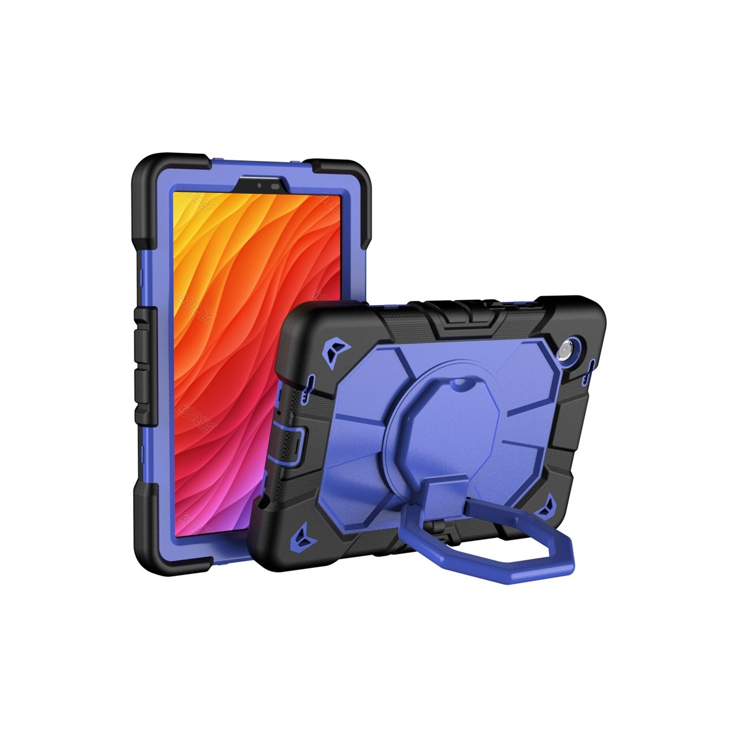 Till Samsung Galaxy Tab A11 Heavy Duty Armor skal Black + Blue