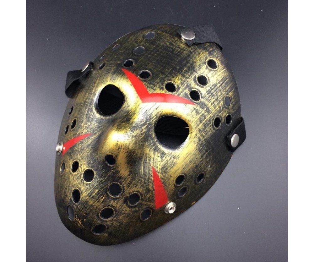 Friday The 13th Jason Mask för Halloween och party - Guld