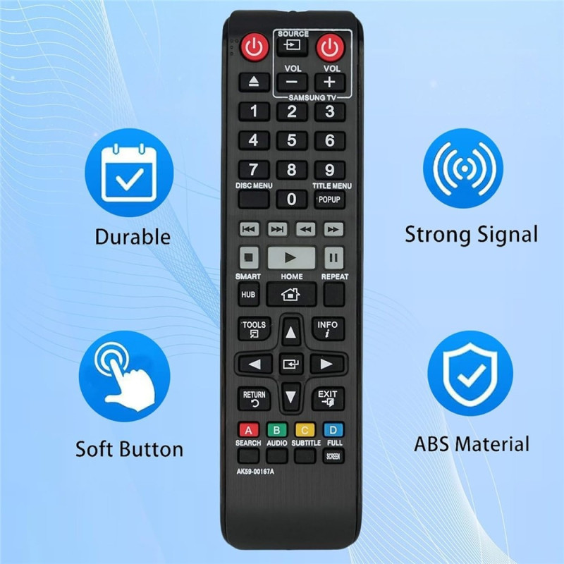Remote Control Replacement for AK59-00167A For Samsung Blu-Ray DVD Player