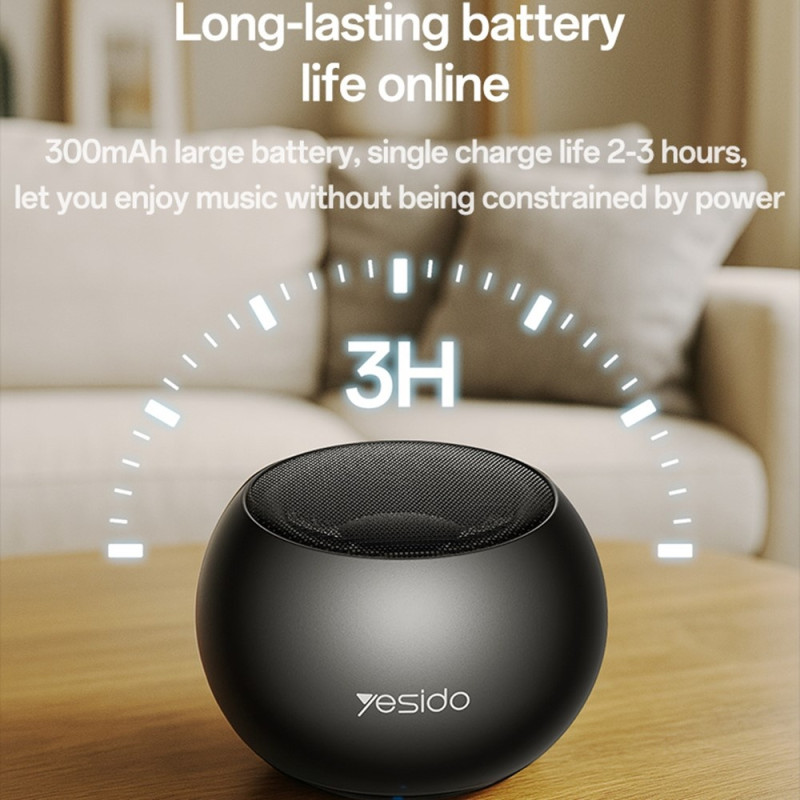 YESIDO Portable TWS Bluetooth Speaker Aluminum Alloy Mini Wireless Audio Device