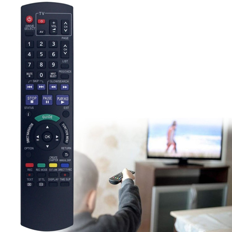 Udskiftning af fjernbetjening til N2QAYB000336 til Panasonic Blu-ray DVD-afspiller