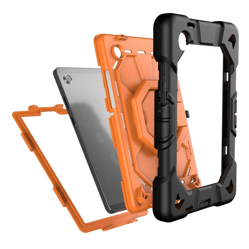 Samsung Galaxy Tab A11+ Kuori PC+Silikoni Tablettisuojus Black + Orange