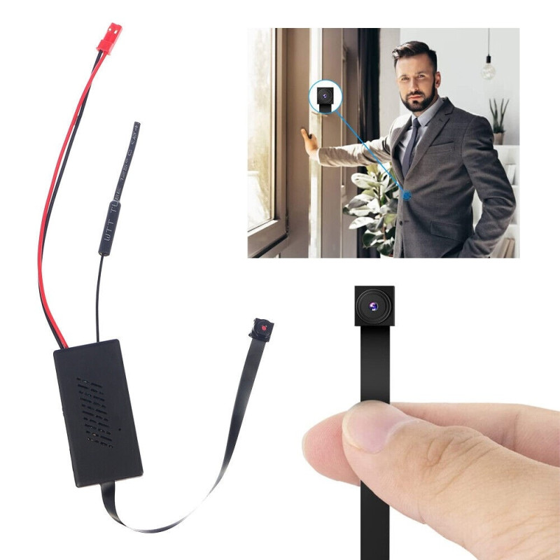 Overvåkningskamera Trådløst WiFi Minikamera Bevegelsesdeteksjon HD 1080P Gjør-det-selv-knapp