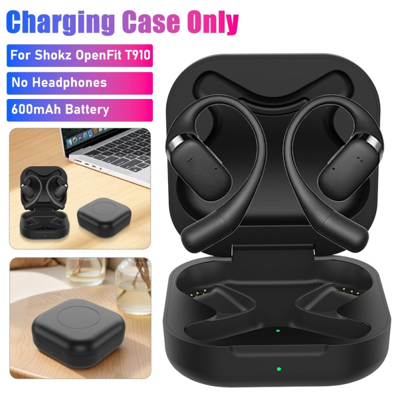 Til Shokz OpenFit T910 opladningsetui Indbygget 600mAh batteriopladerboks