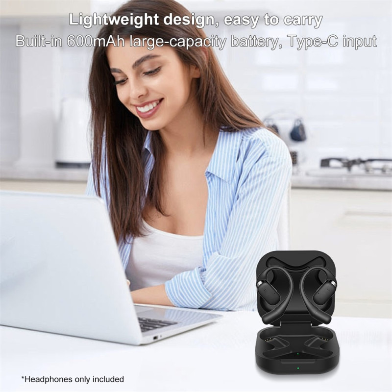 For Shokz OpenFit T910 ladeetui innebygd 600mAh batteriladeboks