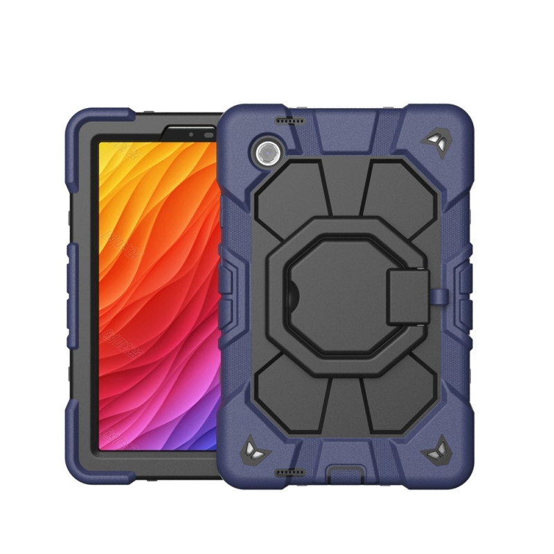 Til Samsung Galaxy Tab A11+ Kraftig rustningsveske Nettbrettveske Navy Blue + Black