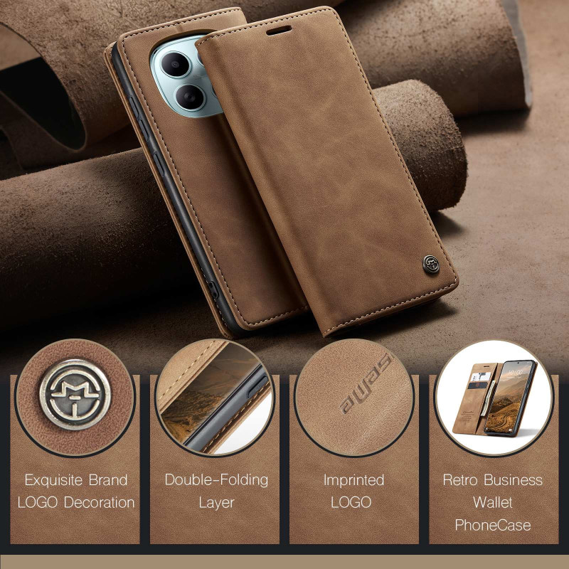 CASEME Retro Wallet Case for Xiaomi Redmi Note 15 / Xiaomi Poco M8 5G