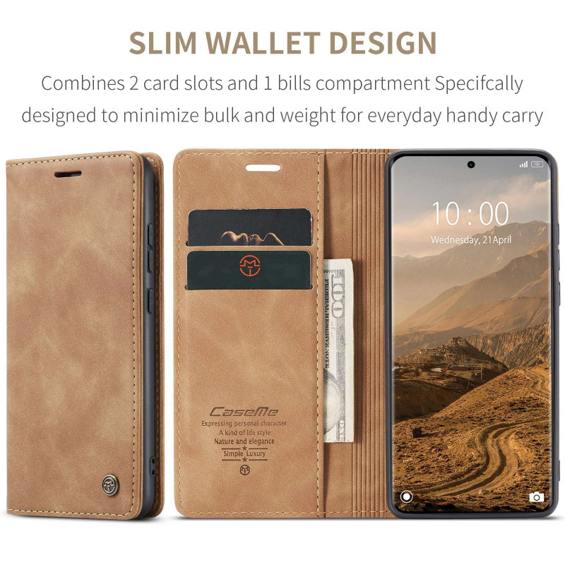 CASEME Retro Lompakkokotelo Xiaomi Redmi Note 15 / Xiaomi Poco M8 5G