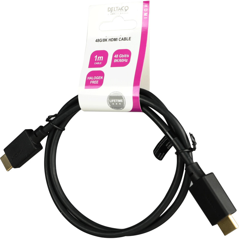 Ultrahøyhastighets HDMI-kabel 1m eARC QMS 8K 60Hz 4K 120Hz LSZH