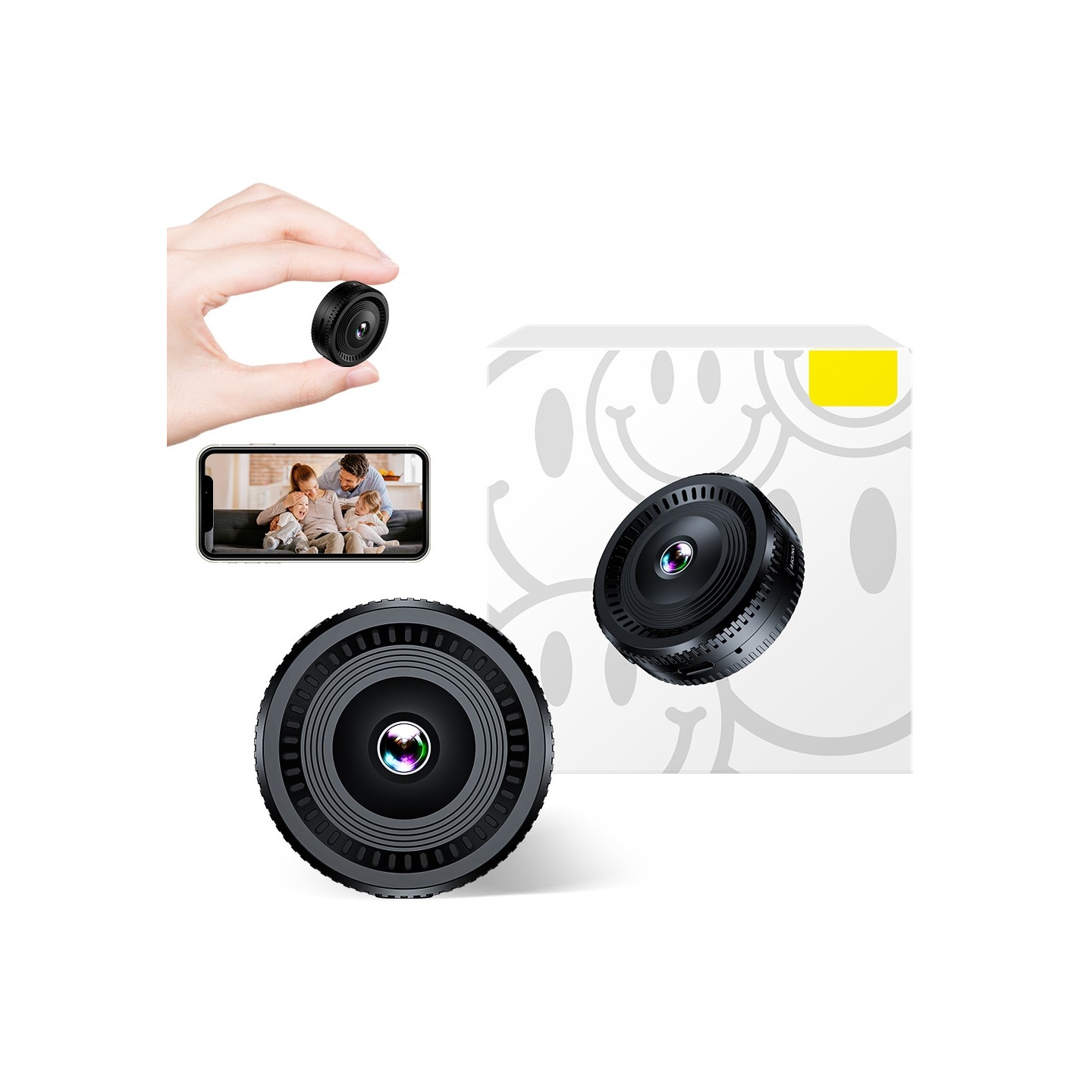 Valvontakamera Langaton WiFi Minikamera Mikrofoni Liiketunnistus + 64GB