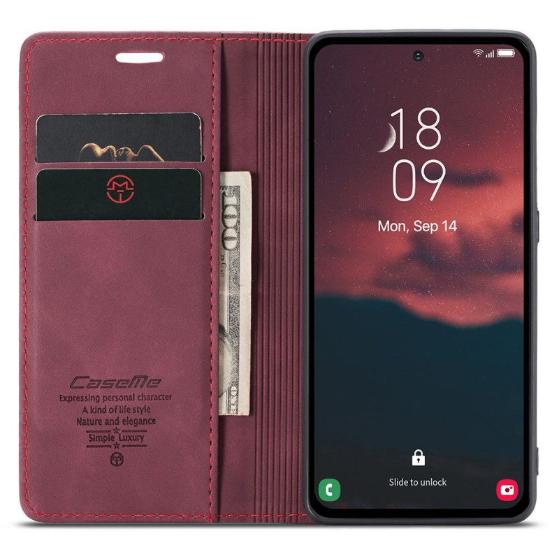 CASEME Lommebok - deksel Samsung Galaxy A54 5G - Vinrød