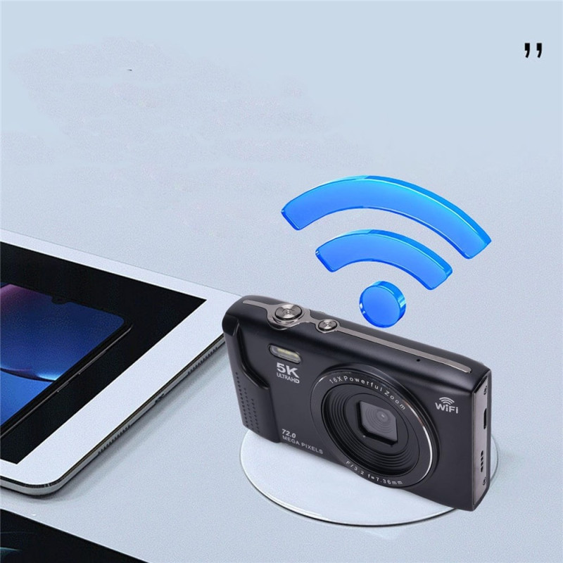 S95 Pro 5K digitalkamera 16x zoom WiFi 72MP 2,8" skjermkamera + 32 GB minnekort