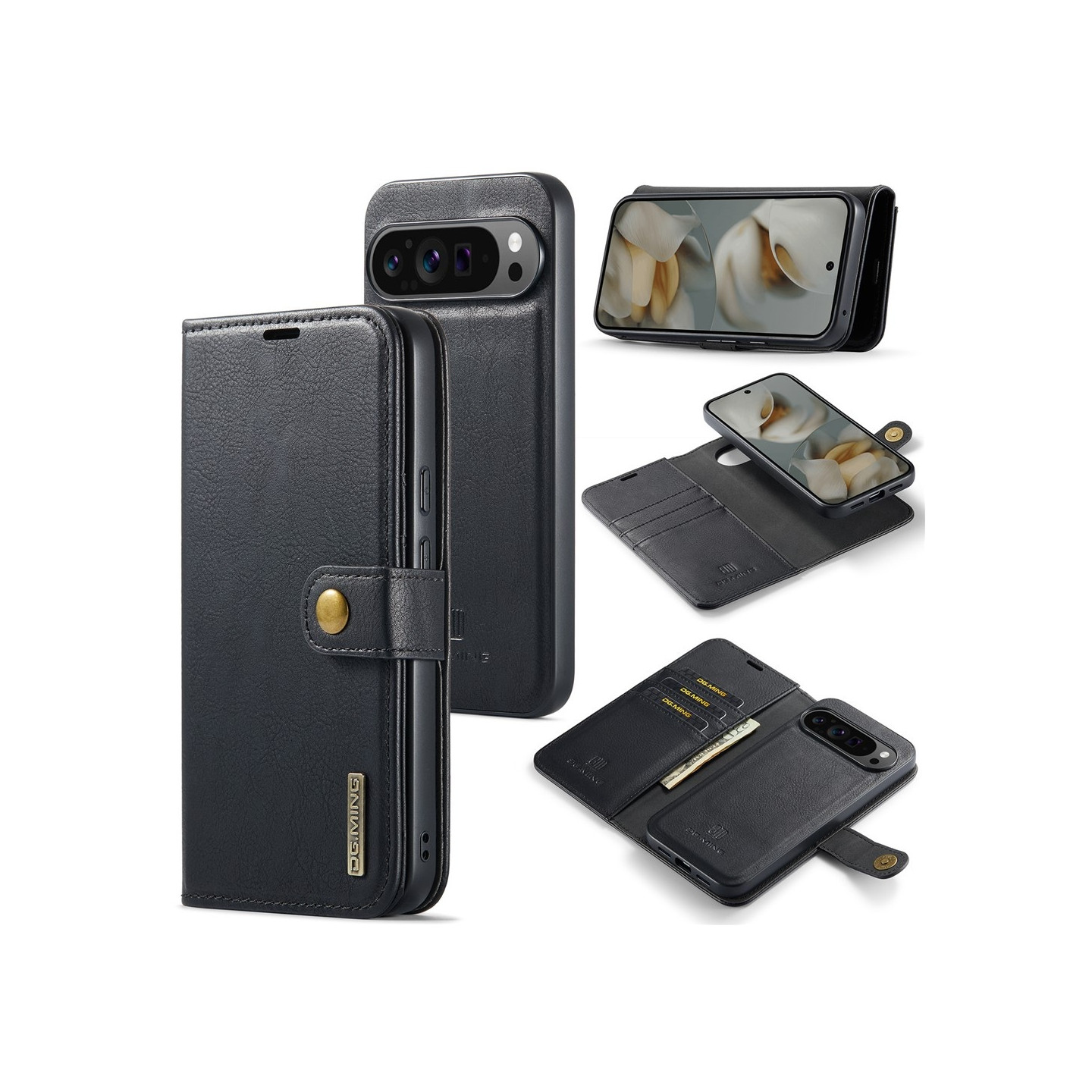 Skal Fodral Magnet DG.MING Plånboksfodral till Google Pixel 10 Pro XL