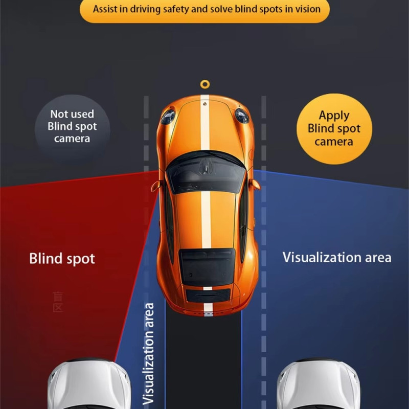12" kamera fyrkanalig inspelning 360 grader dödvinkeldetektering ADAS 4K dashcam