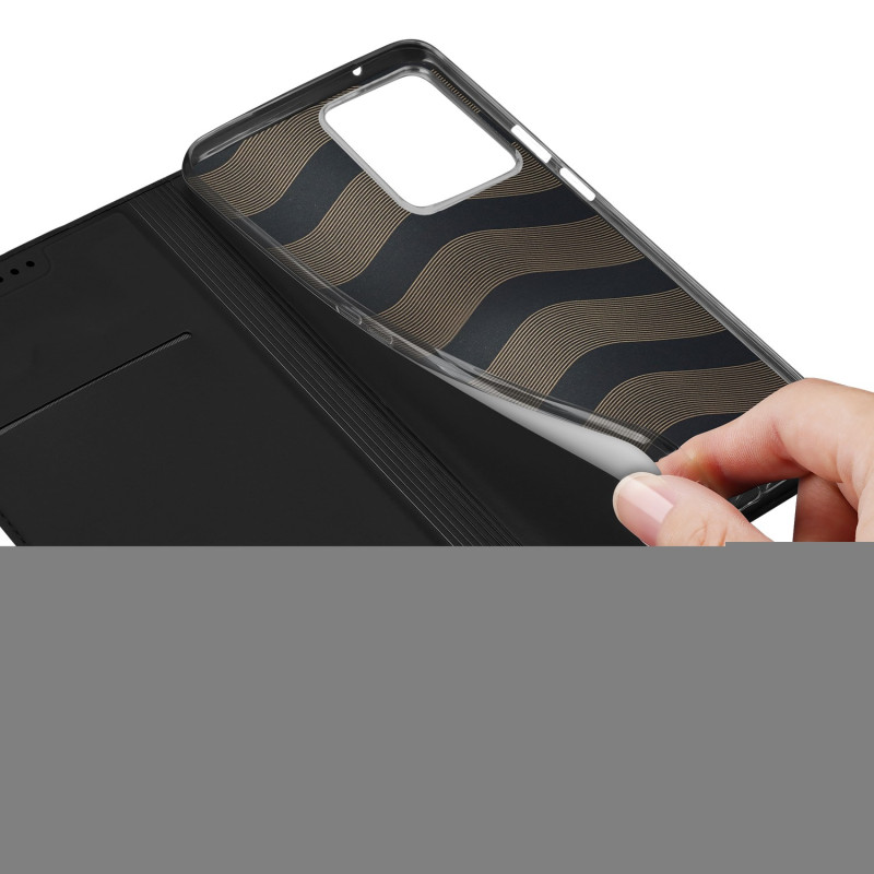 For Fairphone 6 Case DUX DUCIS Skin Pro Series Stand Cover - Black