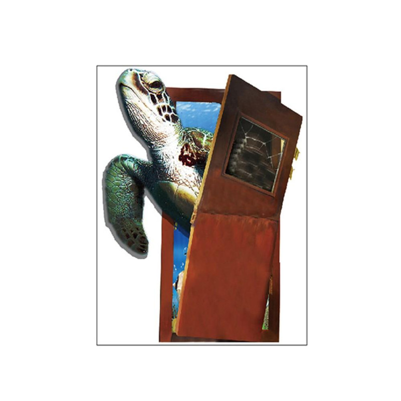 45 x 60cm merikilpikonna seinäkoriste itseliimautuva tarratapetti