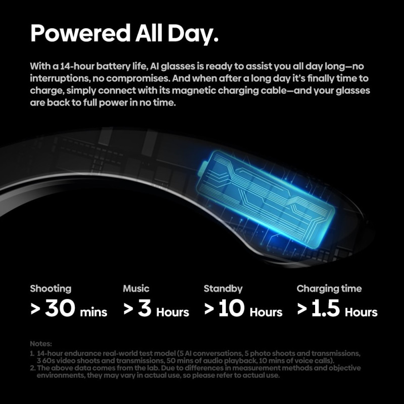 ZEBLAZE AI Translation HD Call Photo Video Smart Glasses with Camera