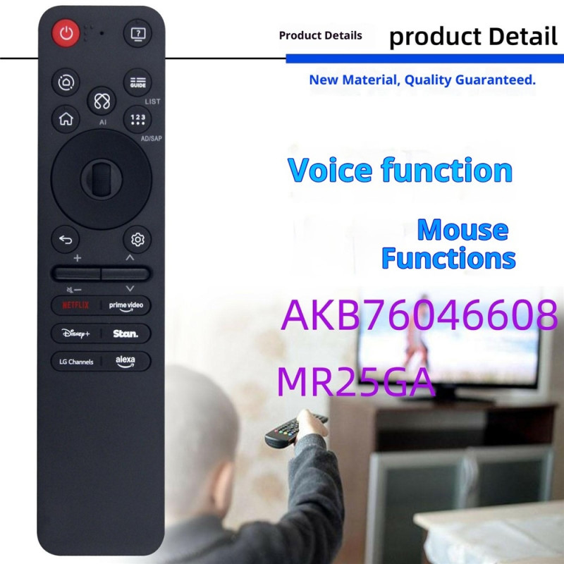 TV-fjernkontroll erstatning for AKB76046608 / MR25GA for LG TV stemmemusfunksjon