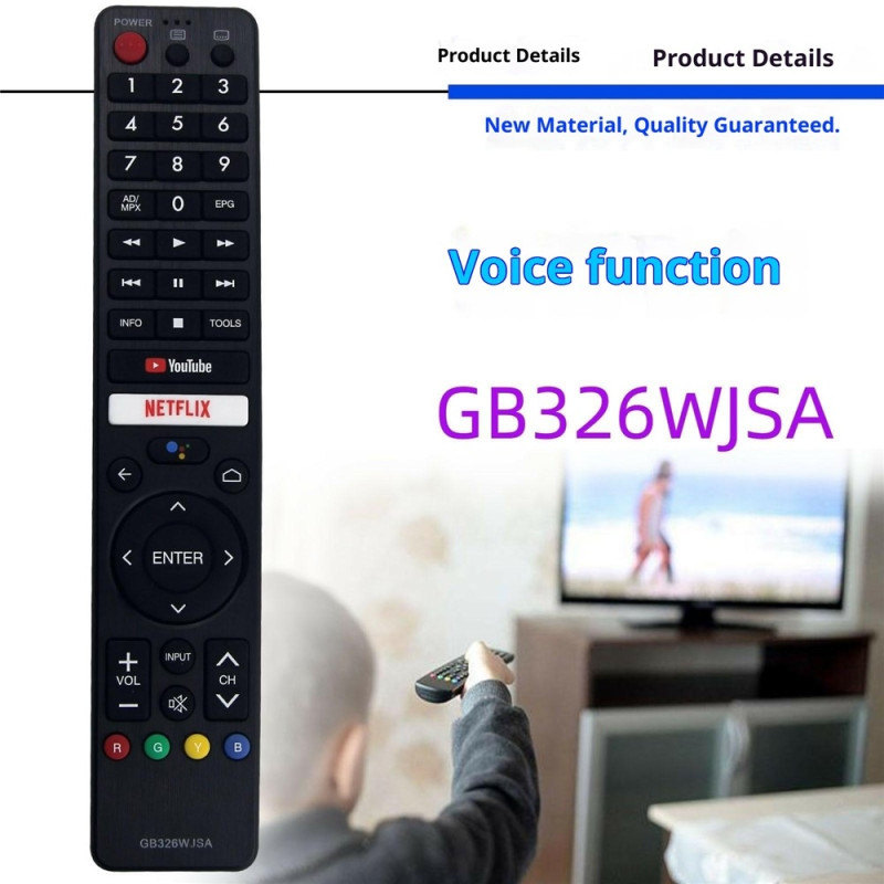 TV remote control Replacement for GB326WJSA For Sharp TV Voice Function