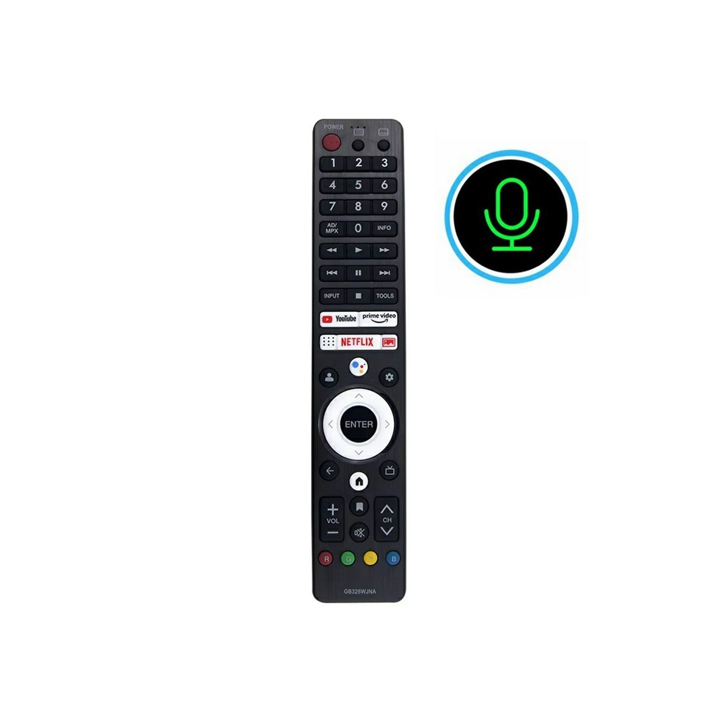 TV remote control Replacement for GB326WJNA For Sharp TV Voice Function